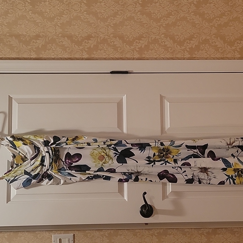 Roberto Cavalli White Plum, Floral Maxi Dress